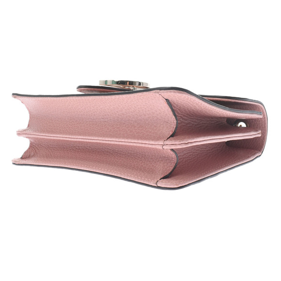 Gucci Interlocking Chain Outlet Dusty Pink Gold Hardware Leather Shoulder Bag - Picture 4 of 16